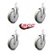 Service Caster 6 Inch Gray Polyurethane Wheel Swivel 7/8 Inch Square Stem Caster Set SCC SCC-SQ20S614-PPUB-GRY-78-4 - alternate 2